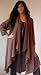 TAUPE JACKET DUSTER LONG ASYM - FITS - S M L - B683 LOTUSTRADERS