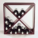 24 Bottle Compact Cellar Cube Wine Rack (Mahogany