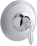 KOHLER K-T10301-4M-CP Finial Traditional Thermostatic Valve Trim, Polished Chrome [並行輸入品]