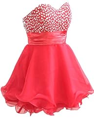 Above the Knee Chiffon/Silk Crystal Homecoming Dress 
