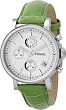 Fossil Boyfriend Green Leather Chronograph Silver Dial Women's Watch #ES2393