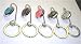 5 New Crystal Keychain Key Clip Purse Finders Hook Chain