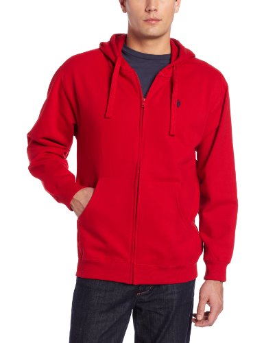 U.S. Polo Assn. Men's Long Sleeve Fleece Sweatshirt Hooded Jacket