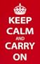 Professionally Framed Keep Calm and Carry On (Motivational, Red) Art Poster - 13x19 with RichAndFramous Black Wood Frame