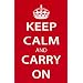 Professionally Framed Keep Calm and Carry On (Motivational, Red) Art Poster - 13x19 with RichAndFramous Black Wood Frame