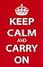 Keep Calm and Carry On (Motivational, Red) Art Poster Print - 11x17