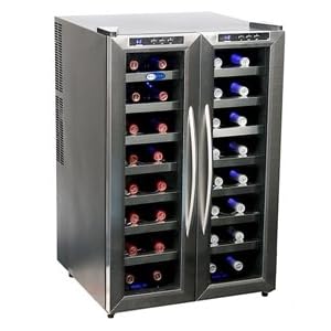 32 Bottle Dual Temperature Zone Wine Cooler