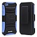iPhone 5C Case, i-Blason Apple iPhone 5C Prime Series Dual Layer Holster Case with Kick Stand and Locking Belt Swivel Clip for iPHone 5C (Blue)