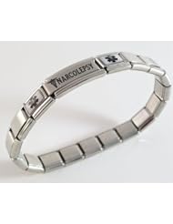 Narcolepsy Medical ID Alert Italian Charm Bracelet
