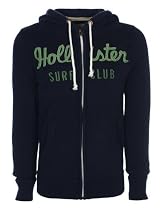Hollister Mens Hoodie Navy Blue Surf Club