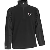 NFL Men's Atlanta Falcons 3/4 Zip Fleece Pullover (Black, XX-Large)