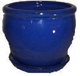Ritter Pottery & Garden #NT126SA 6 &acute; BLU Glaze Round Planter - B000XPITN2