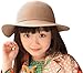 Bienvenu Kids Girl's Vintage Dome 100% Wool Felt Bowler Cap Floppy Hat Bow