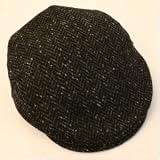 Irish Made Tweed Flat Cap - Charcoal Donegal Herringbone - Extra Large