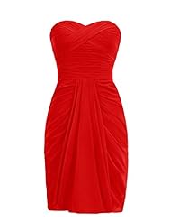 Cocktail Short Sweetheart Chiffon Evening Dress/Homecoming Dress/Bridesmaid Dress/Wedding Party Dress 