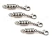 CleverDelights Magnetic Jewelry Clasps - 8 Sets - Barrel Style + Lobster Clasp - Silver Color - Clasp Converter