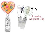 Heart 3D Rubber Retractable Badge Holder
