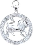 14k Gold Diamond Leo Zodiac Charm (1/10 cttw)