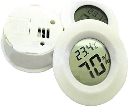 DISDA Hygrometer and Thermometer LCD Display Digital Indoor Hygrometer Thermometer Monitor White
