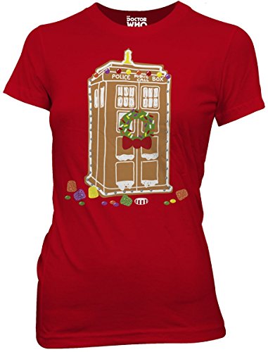Doctor Who Holiday Gingerbread House Tardis Juniors T-Shirt