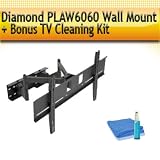 Diamond PLAW6060 Articulating Wall Mount (37 to 61 tv'S) For Samsung LN52C530 LN52C550 LN55C630 LN55C650 LN55C650 LN55C750 LN60C630 + Bonus Tv Cleaning Kit