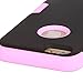 iPhone 6 Case, E LV iPhone 6S Case - SHOCK ABSORPTION / HIGH IMPACT RESISTANT Full Body Hybrid Armor Protection Defender Case Cover for Apple iPhone 6S / 6 with 1 Stylus and 1 Microfiber Cleaning Cloth - [BLACK/PINK]