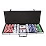 XStunt Professional 11.5g 500pcs Poker Set inc. Dice, Dealer Button, 2 Card Decks & Aluminium Carry Case