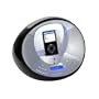 Innovative Technology IT-6022 Round Alarm Clock with iPod Dock (Black/Silver)