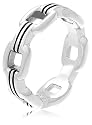 Sterling Silver Link Wedding Band by Zina
