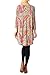 82 Days Women'S Poly Span Various Print High & Low Tunic with 3/4 Sleeves - Print