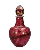 Classical Cremation Urn. Hand Blown Glass Urn-Ruby