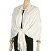 Eco Friendly Bamboo Pashmina Shawl/Stole 100% Natural Bamboo Rayon, White