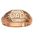 14K Rose Gold Man's "DAD" Ring