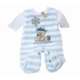 Baby Boy Fleece Winter Sleeveless All in One with T-shirt (Blue)