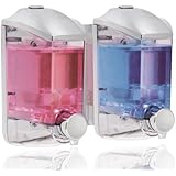 Shampoo and Soap Shower Dispenser by ToiletTree Products. Will Not Drip. (Chrome, Double)