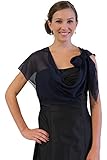 Tion Bridal Women's Chiffon Shawl One Size, Navy Blue
