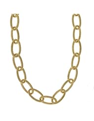 14KT Satin Finish Oval Link Necklaces Length = 18