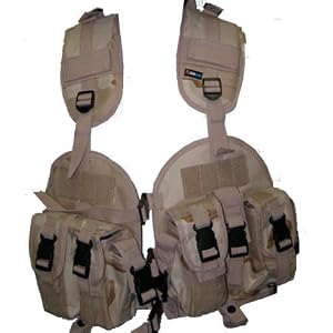 Desert Tan Tactical Vest With Removable Hydration Pocket Sport-Outdoor Tactical Gear