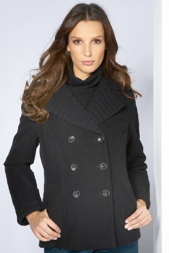 Per Una Knitted Trim Moleskin Jacket