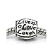 Believe Beads © Live Love Laugh Charm Bead for Pandora/Troll/Chamilia Style Charm Bracelet