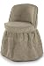 Swivel Vanity Stool With Skirt Highback/beige Cherry