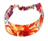 L. Erickson USA Wide Derby Headwrap 100% Silk - Silk Bloom