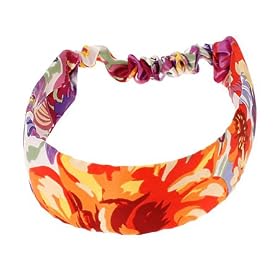 L. Erickson USA Wide Derby Headwrap 100% Silk - Silk Bloom