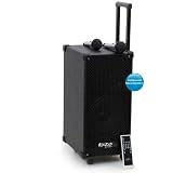 Produkt-Bild: Mobile DJ PA-Anlage mit CD-Player (USB MP3, Akku, inkl. 2 Mikros) transportabel rollbar