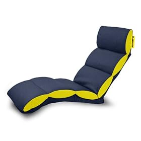 Plain Lazy Crash Pad Chair, Blue / Yellow