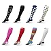 Go2Socks Compression Socks for Men Women Nurses Runners 20-30 mmHg Medical Stocking Athletic (DarkBlue, M)