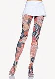 Opaque Sexy Tights Hosiery Leg Wear with Multi Color Print