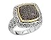 Black Diamond Pave 3/8 Carat (ctw) Ring in Sterling Silver with 14K Accents