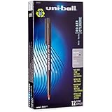 uni-ball Onyx Stick Roller Ball Pens, Micro Point, Red Ink, Pack of 12