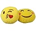 EvZ Emoji Cheese Smile Face Emoticon Cushion Stuffed Plush Soft Pillow, Official Certified, 32cm Yellow